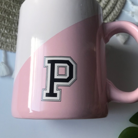 Victoria’s Secret PINK Monogram Oversized Mug Pink White w Logo NEW - Picture 4 of 5